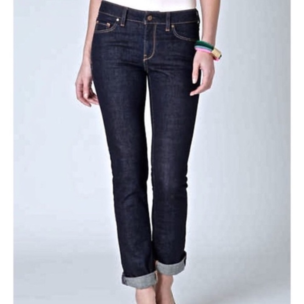 Anthropologie Dark Wash Straight Fit Jeans